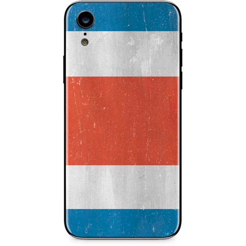 Costa Rican Flag Distressed iPhone XR Skin